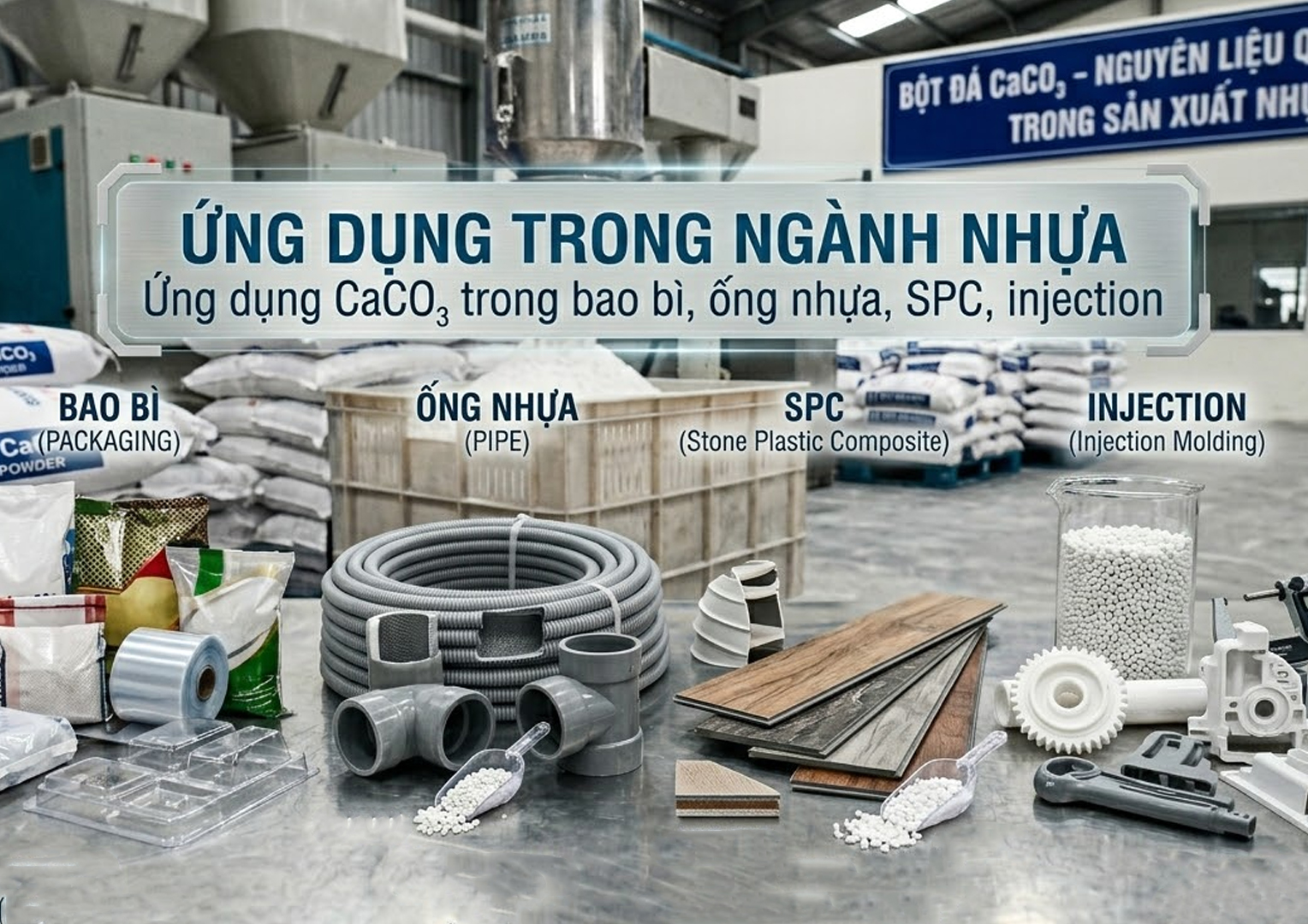 Vì sao ngành nhựa sử dụng bột đá CaCO₃?