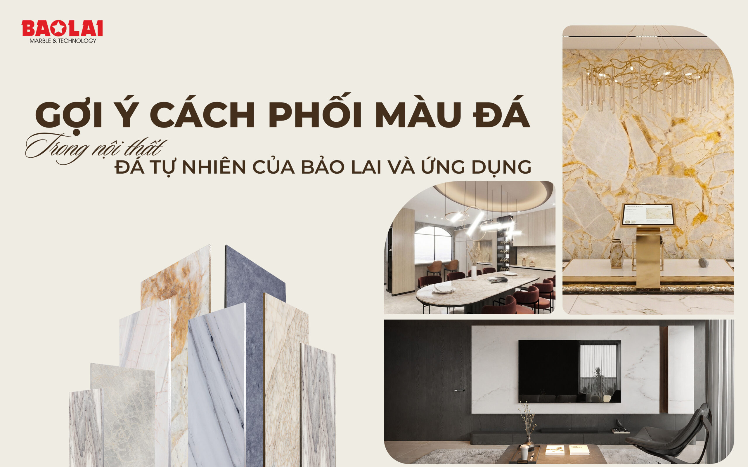 Gợi Ý Cách Phối Màu Đá Trong Nội Thất