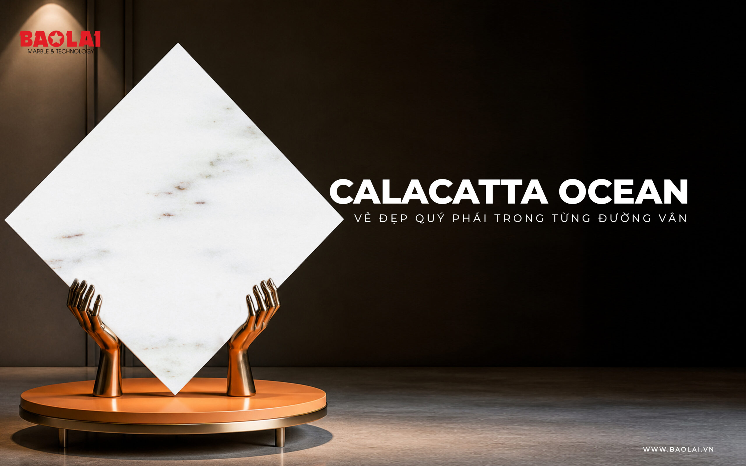 Calacatta Ocean – Vẻ đẹp quý phái trong từng đường vân
