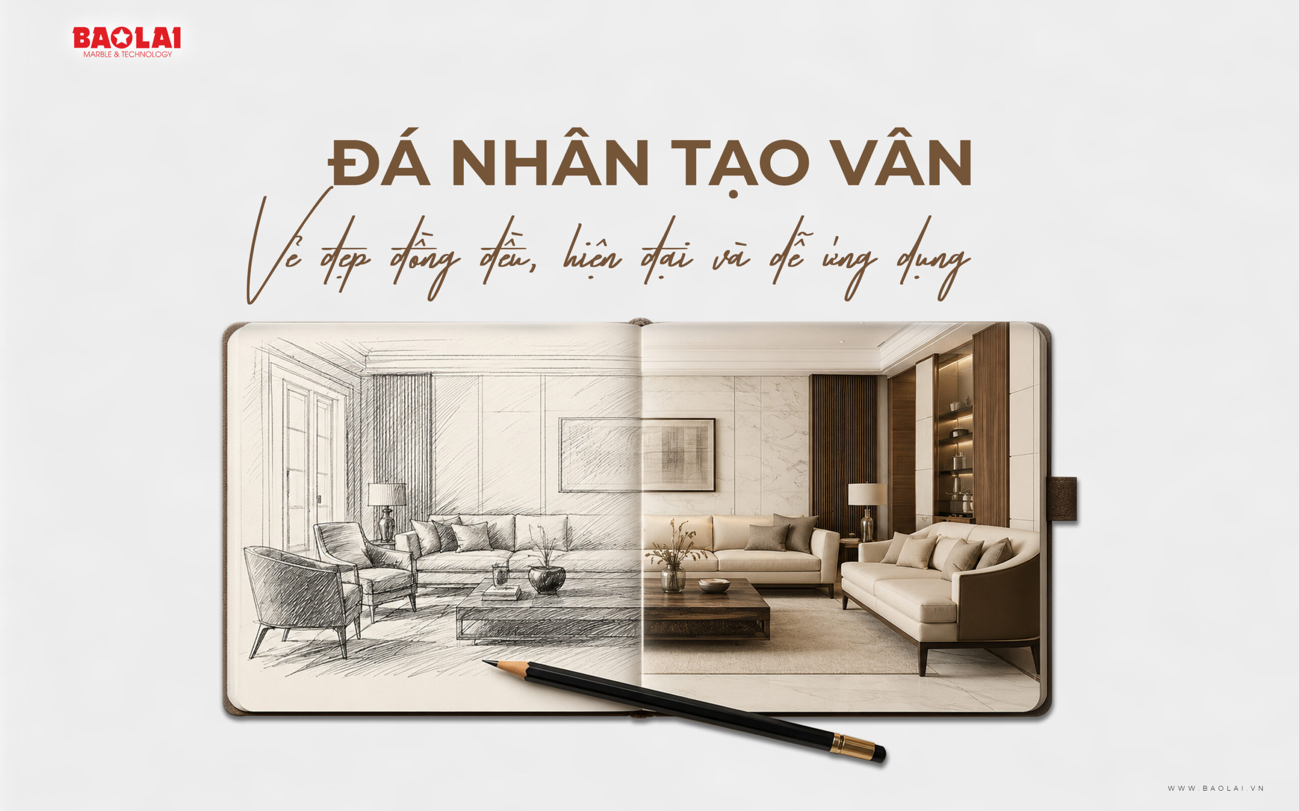 Đá nhân tạo vân – Vẻ đẹp đồng đều hiện đại và dễ ứng dụng